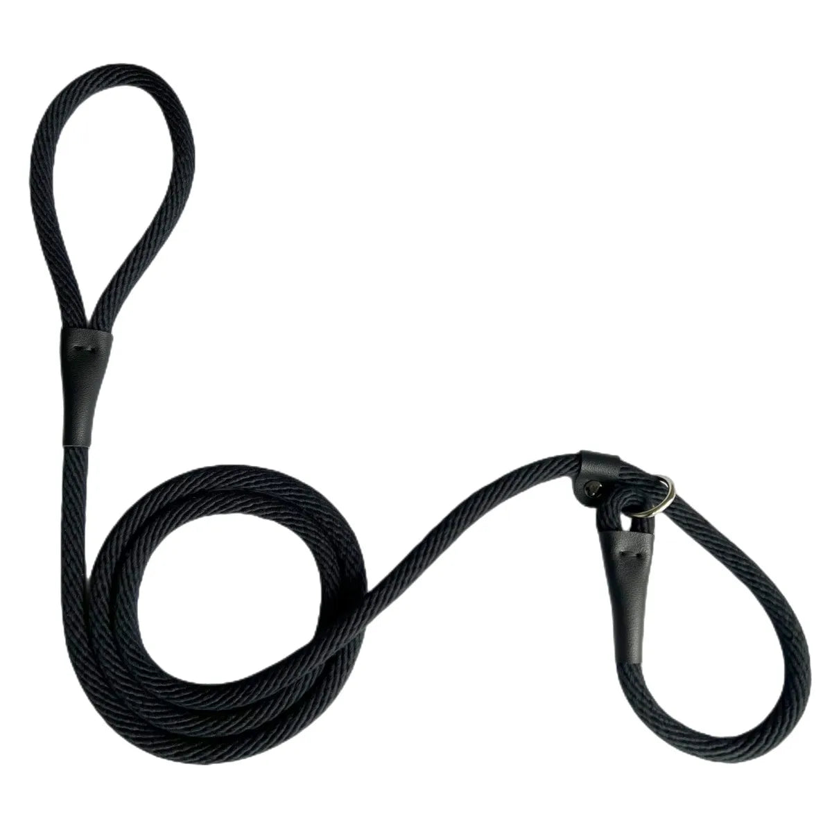 Heavy Duty Dog Leash — Leather & Cotton Rope
