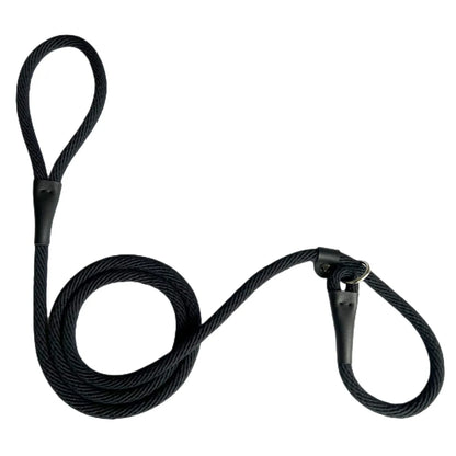 Heavy Duty Dog Leash — Leather & Cotton Rope