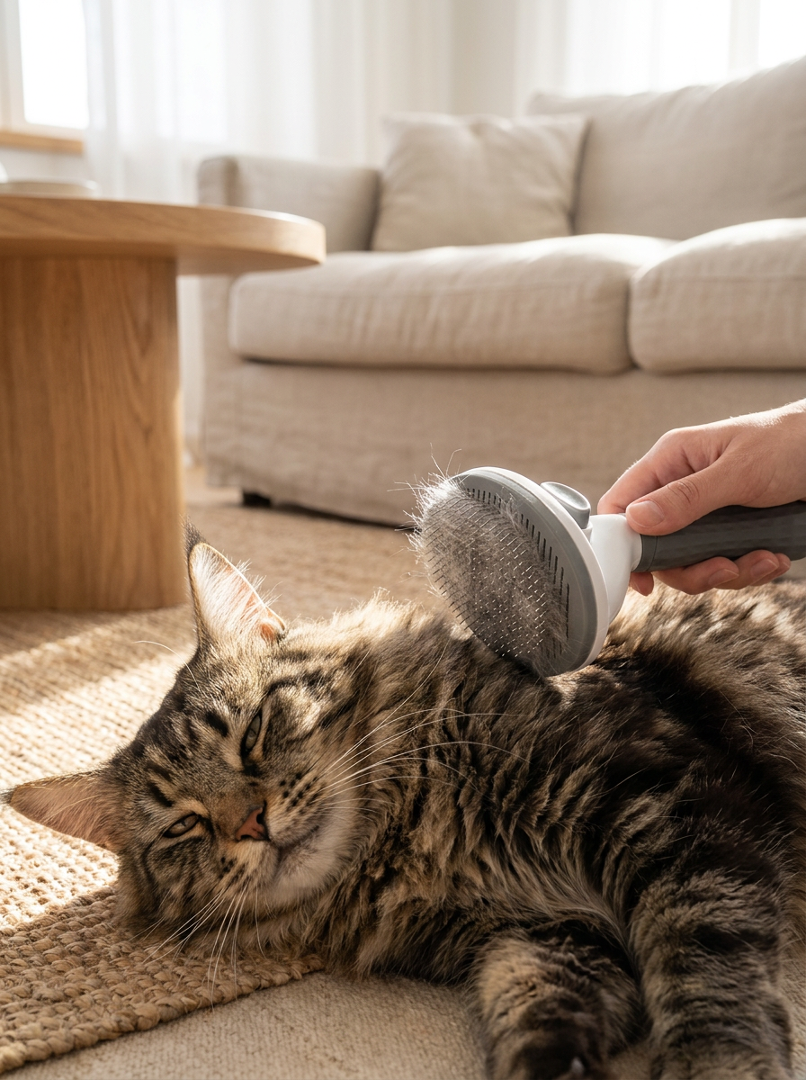 Self-Cleaning Slicker Grooming Brush
