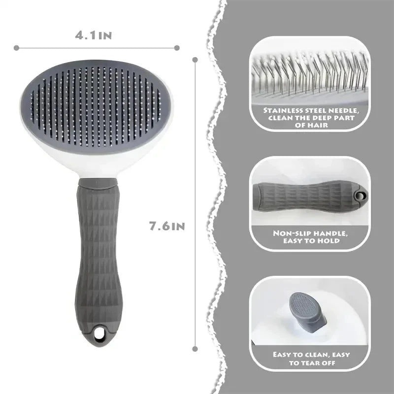 Self-Cleaning Slicker Grooming Brush