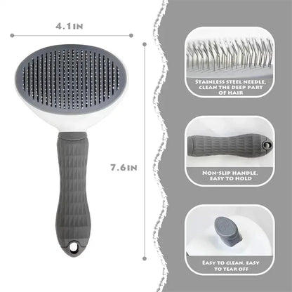 Self-Cleaning Slicker Grooming Brush